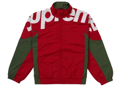 Pre-owned Supreme  Shoulder Logo Track Jacket Red