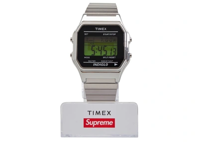 Pre-owned Supreme  Timex Digital Watch Silver