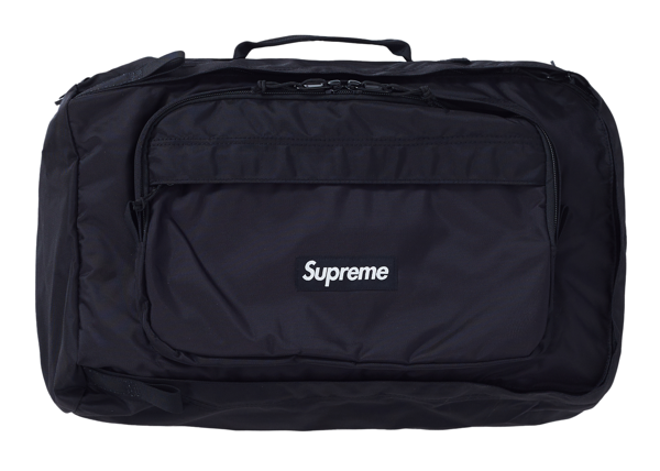 supreme duffle bag black