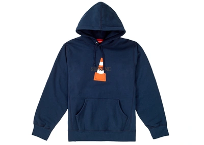 Pre-owned Supreme  Cone Hooded Sweatshirt Navy