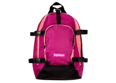 Pre-owned Supreme Backpack (fw19) Magenta
