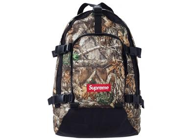 Pre-owned Supreme Backpack (fw19) Real Tree Camo