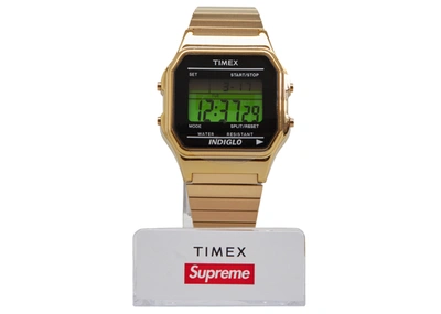 Pre-owned Supreme  Timex Digital Watch Gold