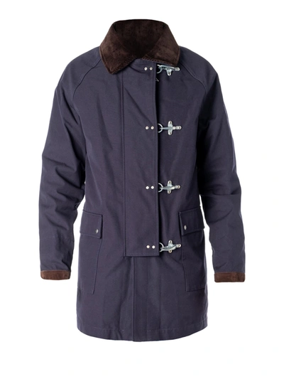 Fay 4 Ganci Cotton Padded Coat In Blue