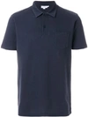Sunspel Slim-fit Waffle-knit Cotton Polo Shirt In Blue