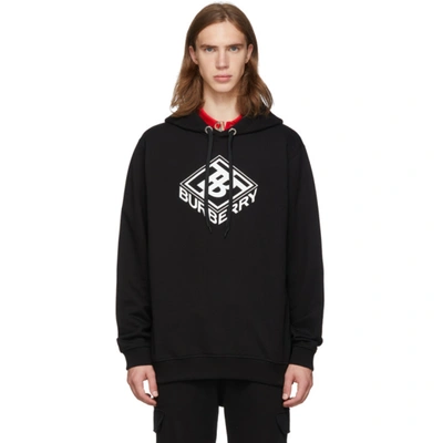 Burberry Graphic Logo Hoodie In Black
