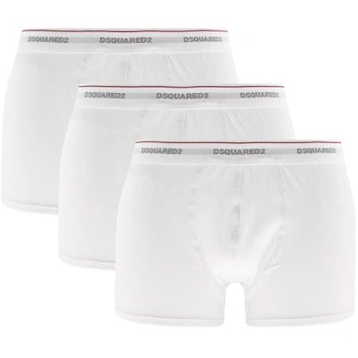Dsquared2 Underwear 3 Pack Trunks White