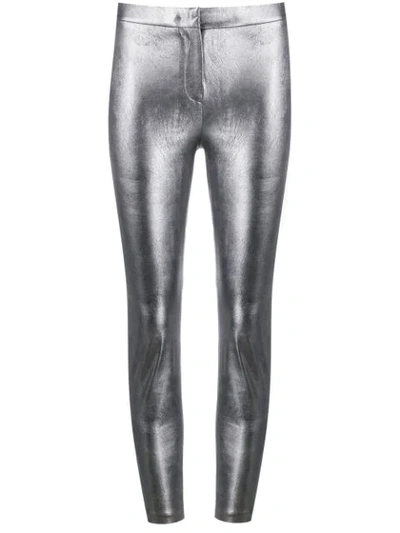 Incotex Slim Fit Trousers In Silver