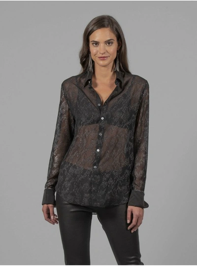 Robert Graham Women's Gabriela Novelty Shirt In Black Size: Xl By