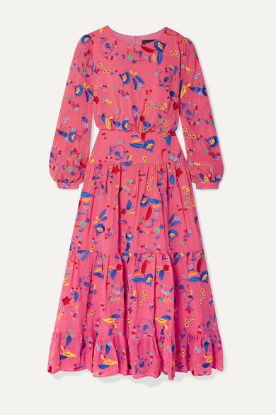 isabel embroidered midi dress