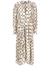 Isabel Marant Blaine Asymmetric Printed Stretch-silk Crepe De Chine Maxi Dress In Neutral