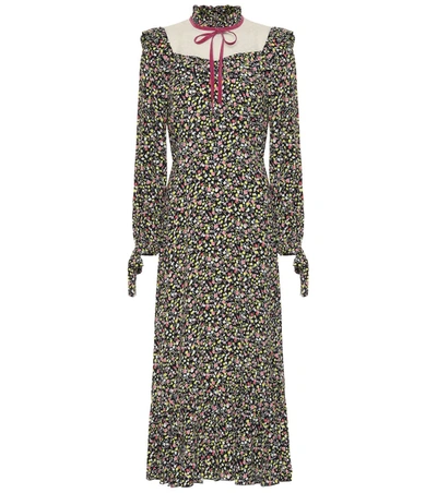 Marc Jacobs Floral Midi Dress In Multicoloured