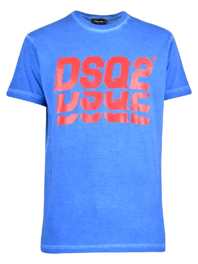 Dsquared2 Branded T-shirt In Blue