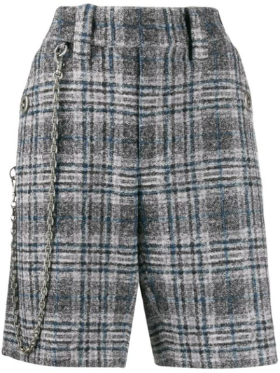 Coach Oversized Shorts In Grey - Size 06 In Grey/blue