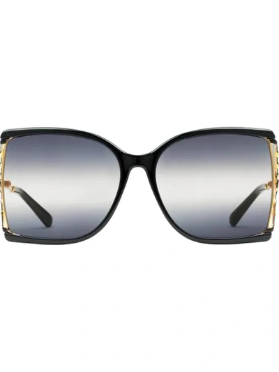 Gucci Oversized-sonnenbrille Mit Farbverlauf In Black