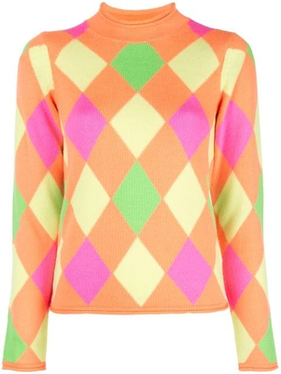 Opening Ceremony Patterned Mock Neck Pullover In Multicolour