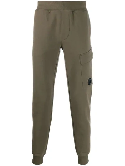 C.p. Company Diagonal Track Pants In Green