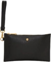 Versace Small Tumbled Leather Pouch, Black In D41oh Black
