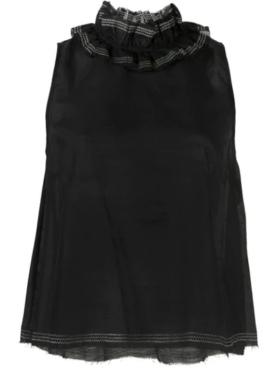 Aje Embroidered Billford Top In Black