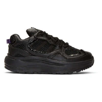 Eytys Jet Turbo Exaggerated-sole Leather Trainers In Black