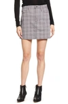 Ag Harlo Mini Skirt In Black/white Houndstooth In Hounds Special