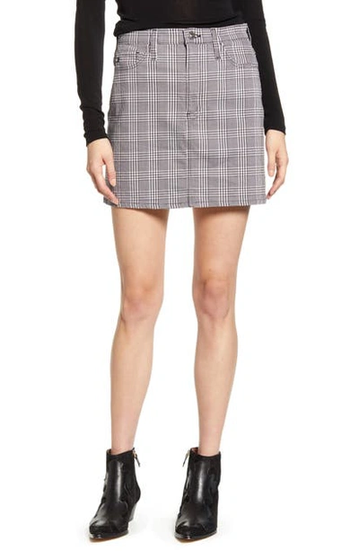 Ag Harlo Mini Skirt In Black/white Houndstooth In Hounds Special