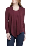 Nic And Zoe Nic+zoe Petites Four-way Cardigan In Port