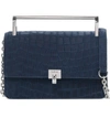Botkier Lennox Small Croc-embossed Leather Crossbody In Navy Croco
