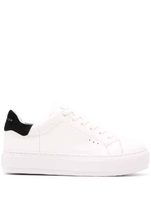 white platform trainers