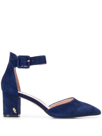 Kurt Geiger Burlington Leather Courts In Blue