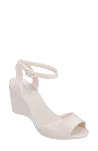 Melissa Blanca Jelly Wedge Sandal In White