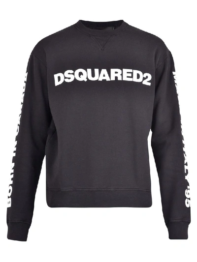 Dsquared2 Branded Sweatshirt In Black