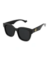 Gucci Oversized Rectangle Acetate Sunglasses In Black