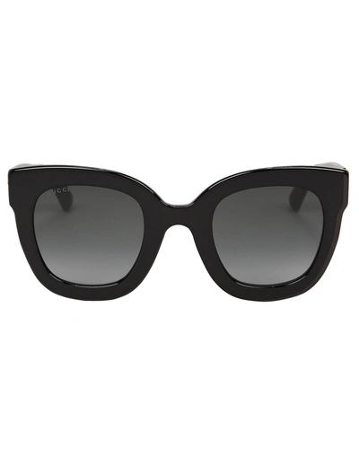 Gucci Oversized Crystal-embellished Sunglasses In Black