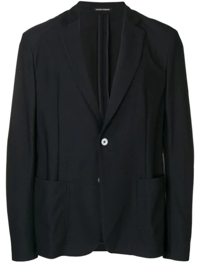 Emporio Armani Tailored Blazer Jacket In Black
