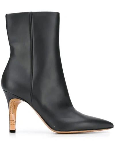 Maison Margiela Pointed-toe Ankle Boots In Black