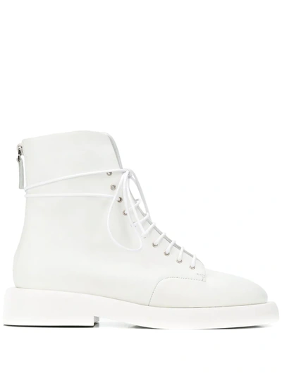 Marsèll Back Zip Fastening Boots In White