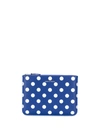 Comme Des Garçons Dotted Pattern Wallet In Blue