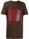Rick Owens Drkshdw T-shirt Mit Print In Brown