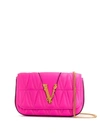 Versace Quilted Virtus Mini Bag In Pink