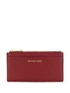 Michael Kors Zipped Coin Purse In Red