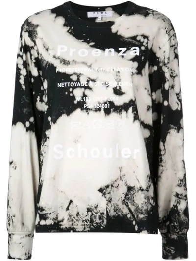 Proenza Schouler Pswl Bleach Splatter T-shirt In White
