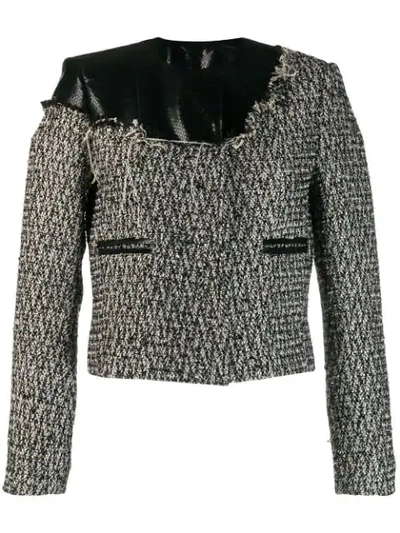 Almaz Jacke Im Patchwork-look In Grey/black