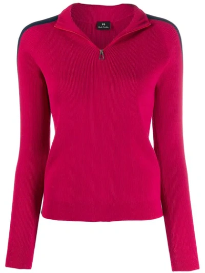 Ps By Paul Smith Ribbed Knit Sweater In Pink