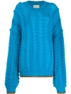 Marco De Vincenzo Balloon Sleeve Jumper In Blue