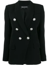 Balmain Fitted Buttoned Jacket In Black