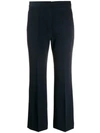 Stella Mccartney Cropped Flared Tailored Trousers In Blue
