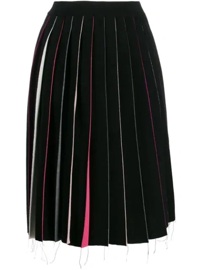 Marni Multicoloured Panel Midi Skirt In Black