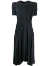 Isabel Marant Fanao Ruched Corduroy Dress In Black
