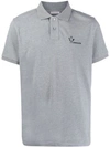 Moncler Logo-print Polo Shirt In Grey